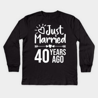 Just married 40 years ago Kids Long Sleeve T-Shirt